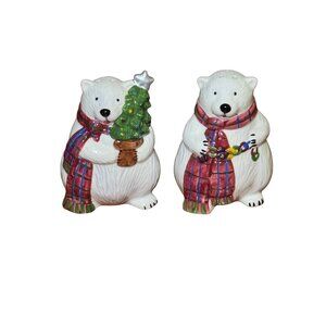 Pfaltzgraff Snow Bear Salt & Pepper Shaker Set Vintage